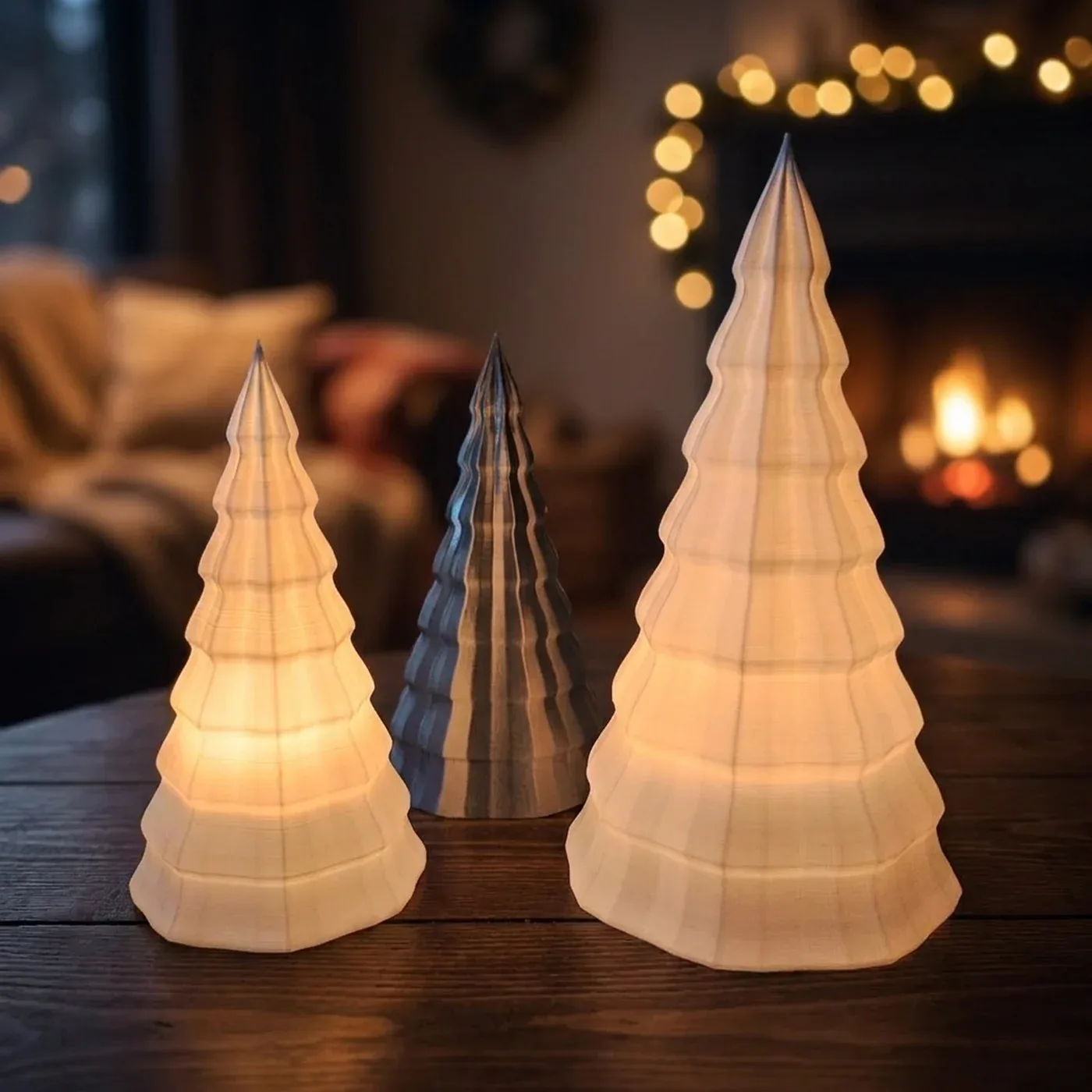 Weihnachtsbäume mit Licht – 15 und 20 cm